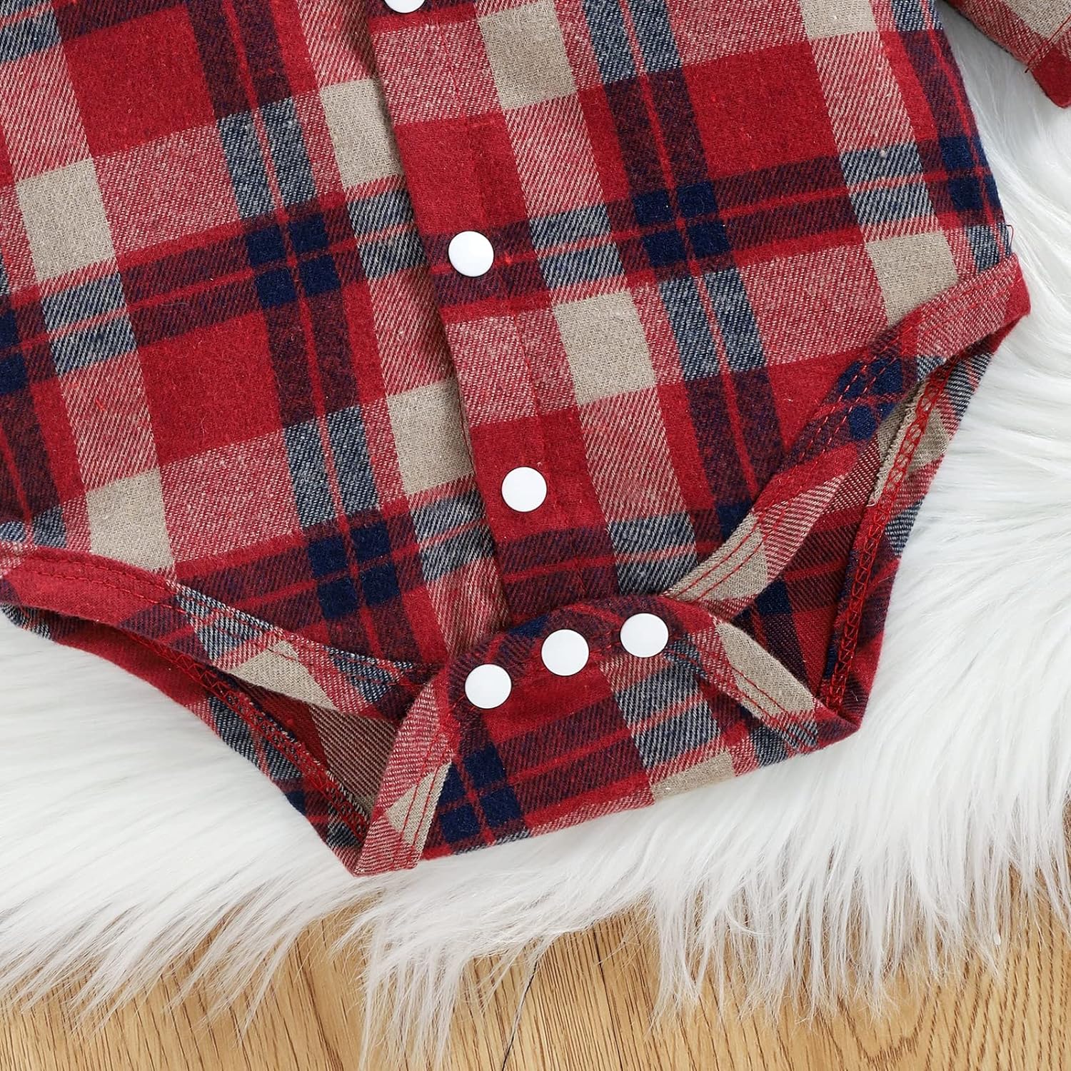 ODASIRA Baby Boy Clothes Infant Outfits Long Sleeve Plaid Bodysuit Romper + Jeans Overalls Jumpsuit Pants Sets - Image 9